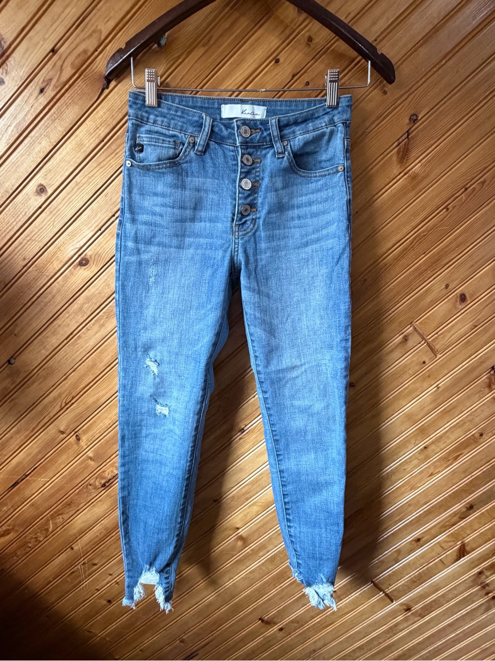 KanCan Button-Fly High-Rise Women's Jeans - Light Blue 3/25